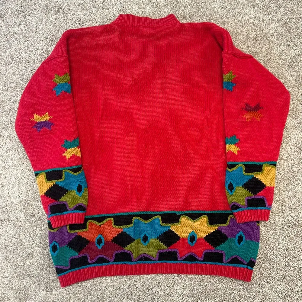 Vintage‎ Debra Lubell 1992 Button Front Cardigan Sweater Women Size Medium